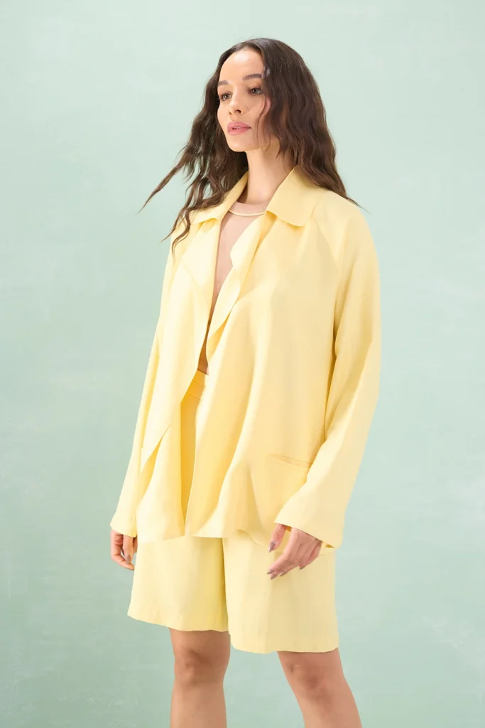 Blazer Com Gola Babado Alfaiataria