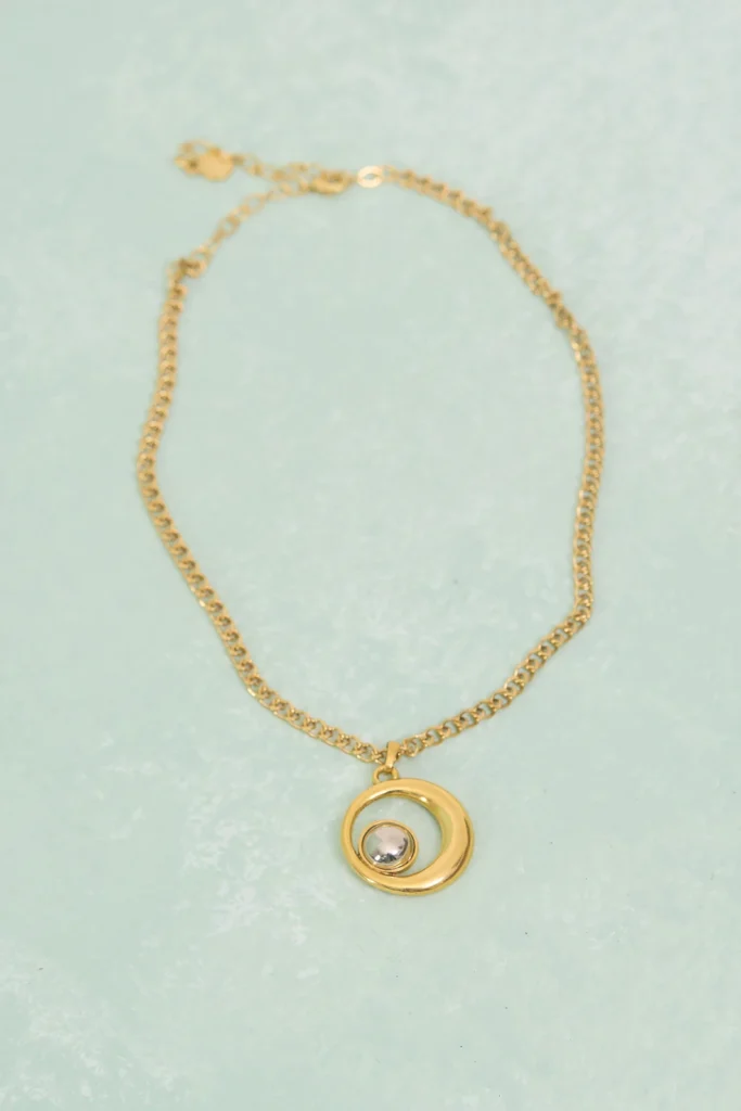 Colar Argolas Bicolor