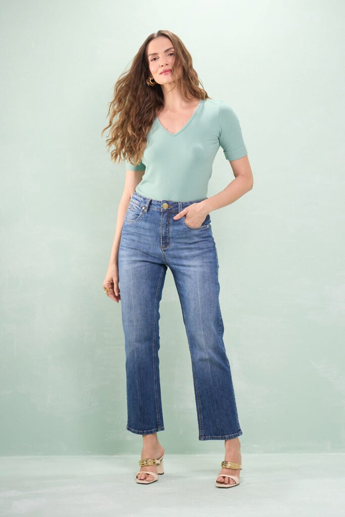 Blusa Manga Italiana Canelado