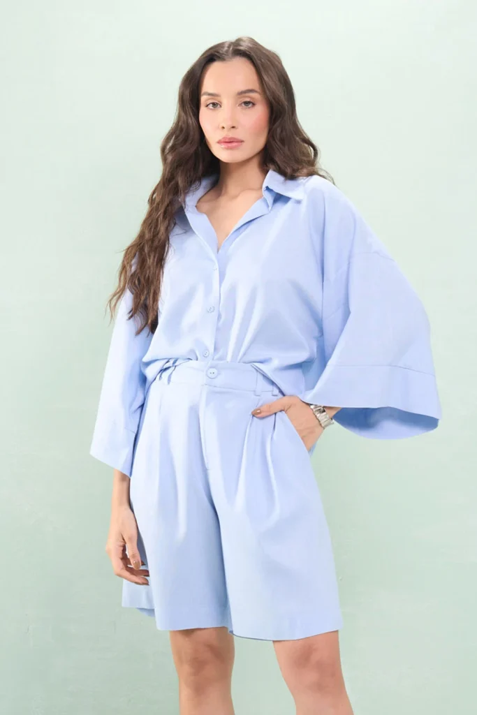 Bermuda Com Pregas Linho